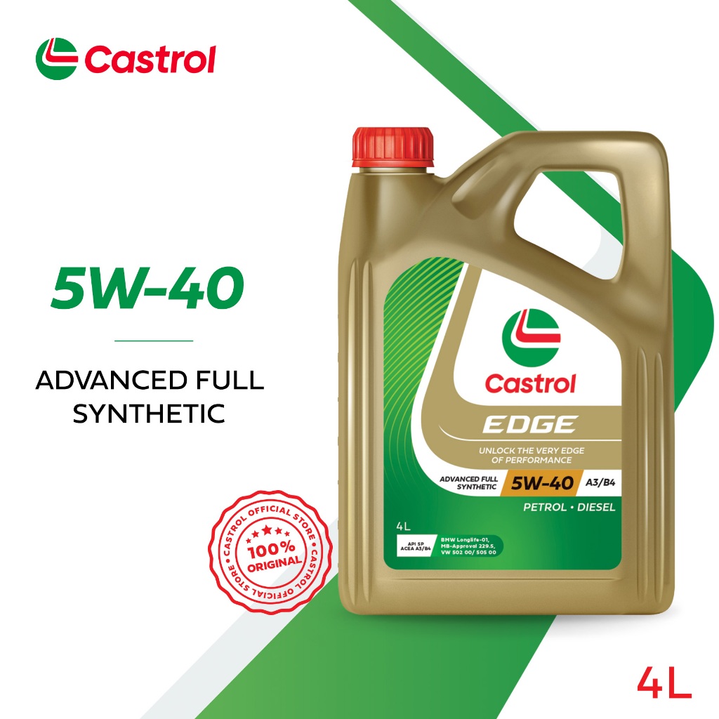 Castrol EDGE 5W-40 Tam Sentetik Motor Yağı 4 Litre