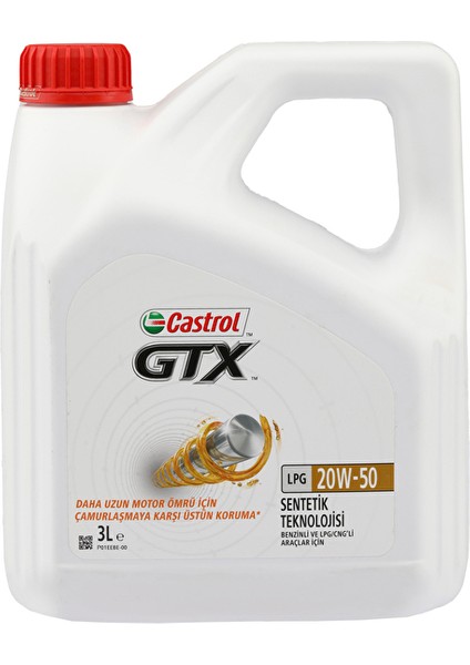 Castrol GTX 20W-50 Motor Yağı 3 Litre