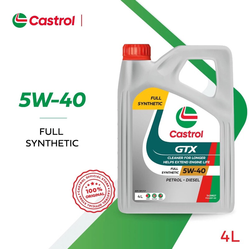 Castrol GTX 5W-40 A3/B4 Tam Sentetik Motor Yağı 4 Litre