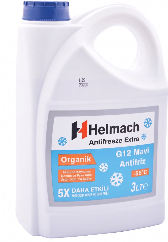 HELMACH ANTIFREEZE EXTRA G12 MAVİ ORGANİK ANTİFRİZ -56°C 3 LİTRE (HLM-AFZ-G12-BLU-3L)