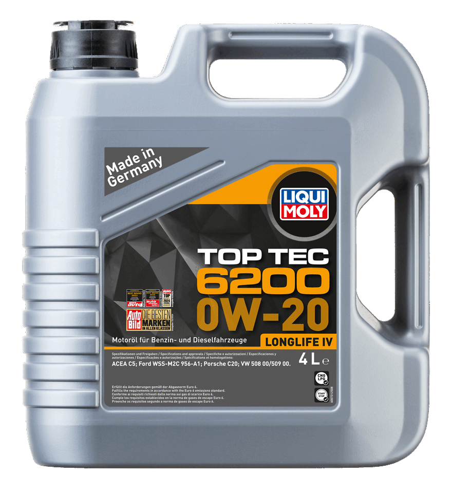 LIQUI MOLY 0W-20 Motor Yağı Top Tec 6200 4 Litre (20788)
