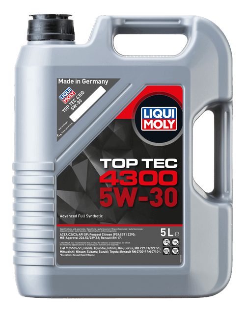 LIQUI MOLY 5W-30 Motor Yağı Tam Sentetik Top Tec 4300 5 Litre (2324)
