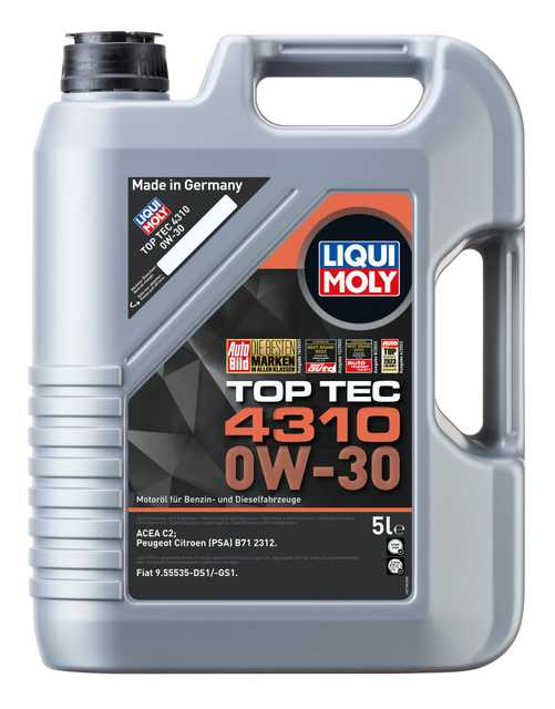 LIQUI MOLY 0W-30 Motor Yağı Tam Sentetik Top Tec 4310 5 Litre (2362)
