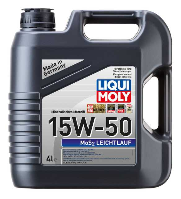 LIQUI MOLY 15W-50 Motor Yağı Super Low Friction Motor Oil MoS2 4 Litre (2457)