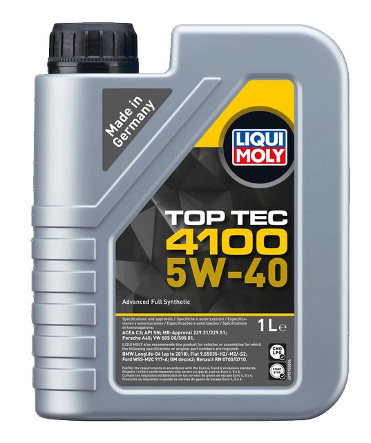 LIQUI MOLY 5W-40 Motor Yağı Tam Sentetik Top Tec 4100 1 Litre (9510)