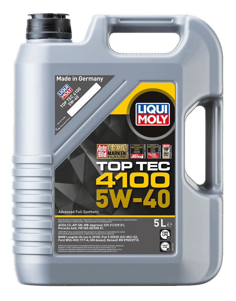 LIQUI MOLY 5W-40 Motor Yağı Tam Sentetik Top Tec 4100 5 Litre (9511)