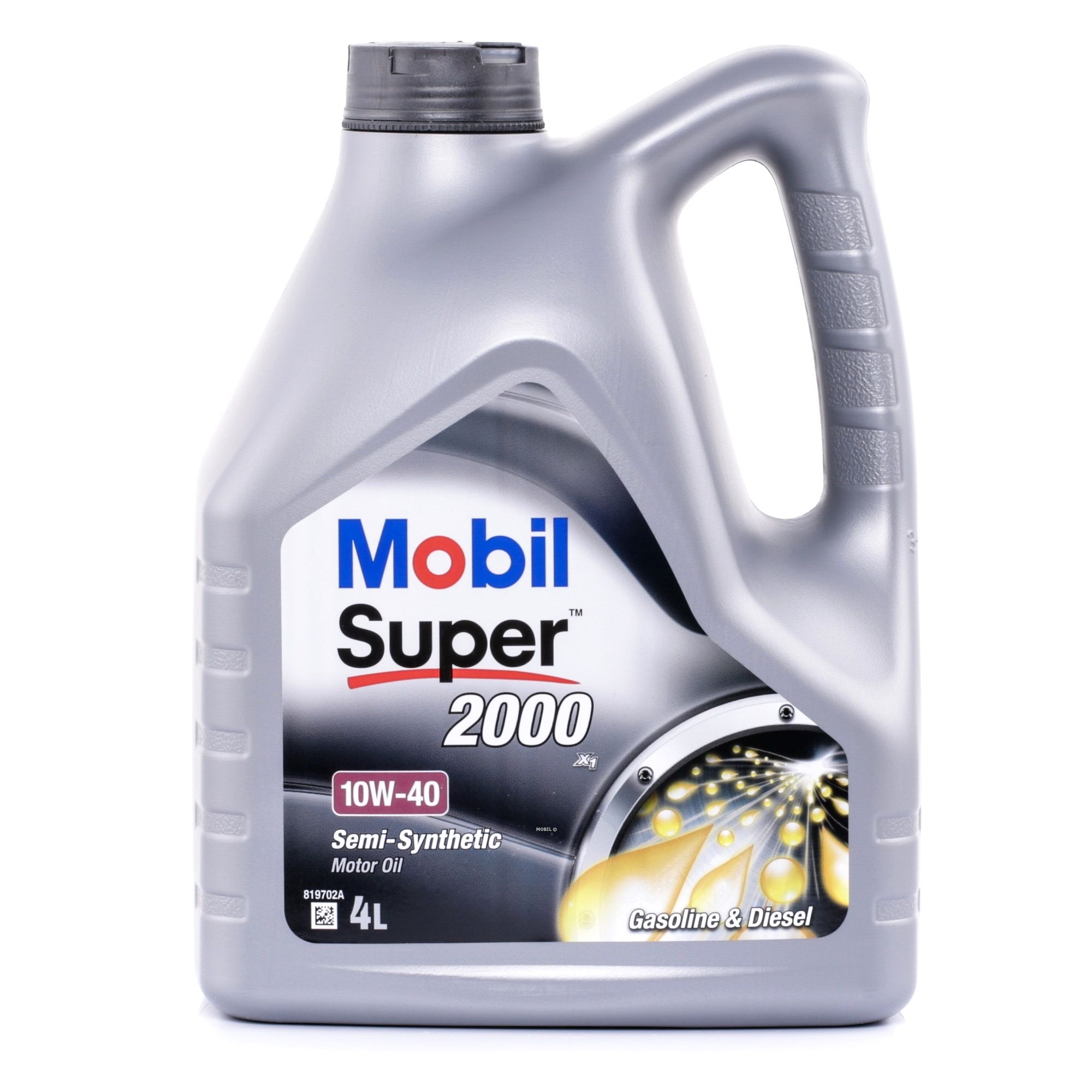 Mobil Super 2000 X1 10W-40 Yarı Sentetik Motor Yağı 4 Litre (Siyah Kapak)